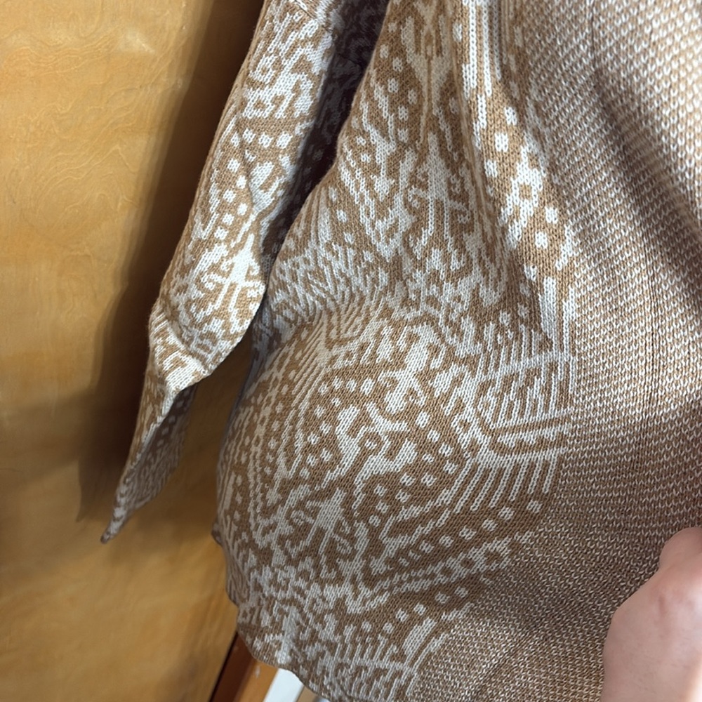 NWT Lucky Brand Shawl Collar Open Front Jacquard Knit Cardigan Size S - Picture 6 of 15